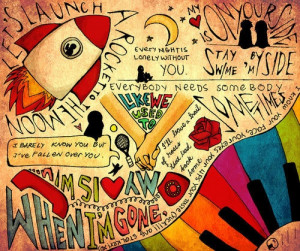 Love the art and quotes for A Rocket To The Moon great band