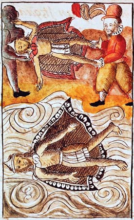Cortés, Hernán, marqués del Valle de Oaxaca: Montezuma II being ...