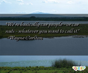 We're basically car people - or car