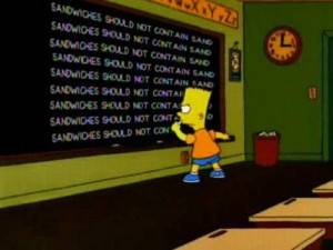 Simpsons Blackboard