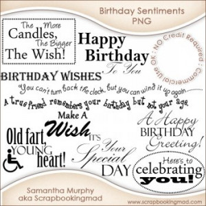 Home :: Word Art :: 12 Birthday Sentiments Word Art PNG - CU OK