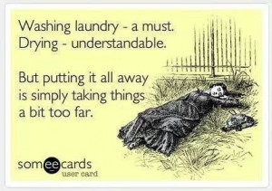 ... you telling procrastinating right now with all these laundry pins