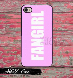 Pink FanGirl Quote Boy Band Adorable Hard Skin Mobile Phone Cases Bags