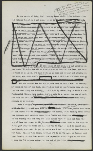 jack kerouac on the road typescript with kerouac s revisions