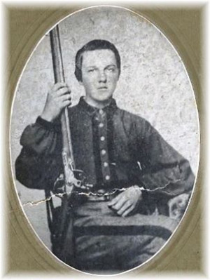 Sixteen year old Confederate soldier J. Triplett at Winchester VA.