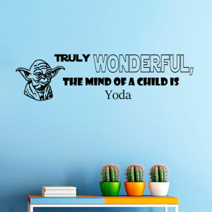 Wall Decals Yoda Star Wars Quote Decal Truly Wanderful Sayings Sticker ...