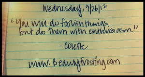 Quote Book: Wednesday, 9/26/12
