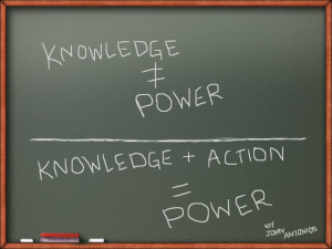 Knowledge 'n Action Equal Power by John Antonios