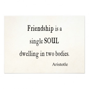 Vintage Aristotle Friendship Single Soul Quote Personalized ...