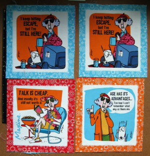 Maxine Sayings Cotton Fabric Squares Group 4