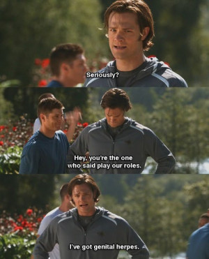 Related to Genital Herpes Funny Quote Jared Padalecki Jensen Ackles