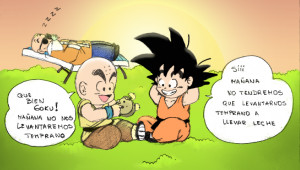 Goku Krillin y Roshi by Camizong