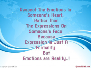 Expression Is Just A Formality But Emotions are Reality...