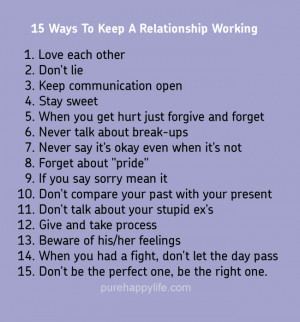 Relationship Quote 15 Ways To Keep A Relationship Working