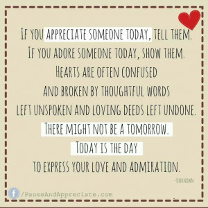Appreciate someone today