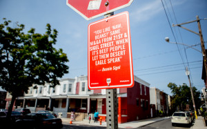 Rap Quotes Street Signs Go Up in Philly (GALLERY).