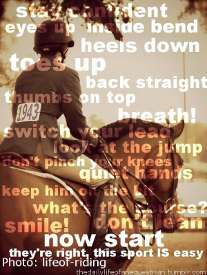 Who says riding is not a sport!