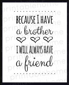 from etsy com brothers quote instant download nursery brother wall art ...