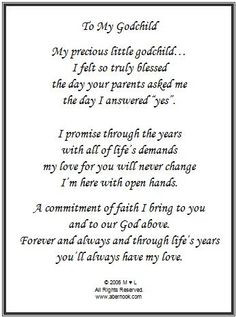Thank You For Being My Godparent Quotes ~ PROUD GodMother on Pinterest ...