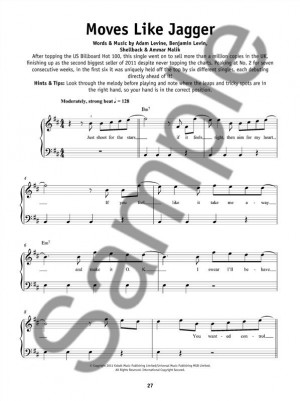 Partitura por piano - Really Easy Piano : Big Chart Hits