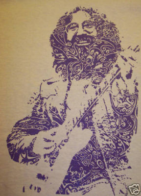GRATEFUL DEAD JERRY GARCIA PATTERN T SHIRT PHISH VINTAGE EMO MUSIC SZ ...