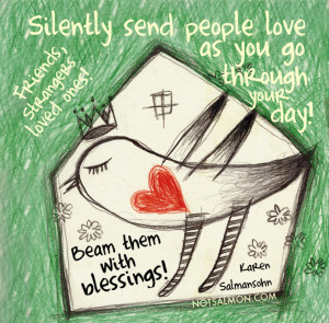 Karen Salmansohn silently love beam blessings 2014