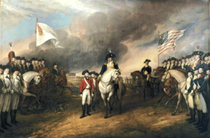 ... 1781 - surrender of Charles Cornwallis - painted by John Trumbull 1797
