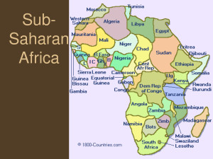 Map of sub Saharan Africa Geography