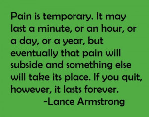 Lance Armstrong Pain Quote