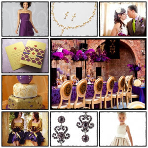 Purple And Gold Wedding...