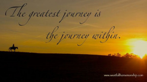 The greatest journey is the journey within...written by Jesse Westfall
