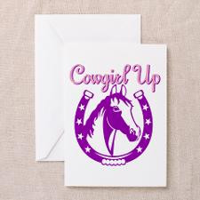 Vintage Cowgirl Roping Greeting Card