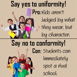 The debate, are school uniforms good or bad, has adolescents raising ...