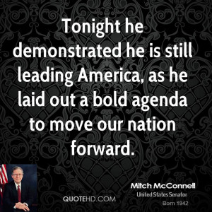 Tonight he demonstrated he is still leading America, as he laid out a ...