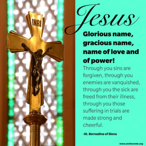 Quote for the feast of the Holy Name of Jesus.
