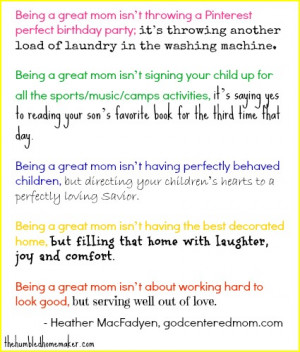 ... are you going to be a “great mom” today? Laundry? Toilet Cleaning