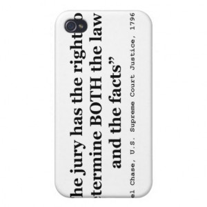 Jury Nullification Quote Justice Samuel Smith 1796 iPhone 4/4S Cases