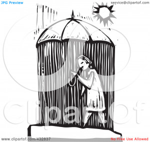 Royalty-Free (RF) Clipart Illustration of a Black And White Woodcut ...