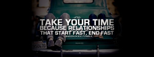 Click to view take your time love quote facebook cover