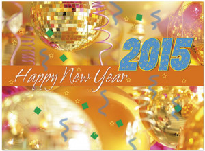 Happy 2015 New Year's Card D4245U-A