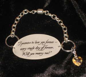 Twilight\/Quote Bracelet - I promise to love you forever...