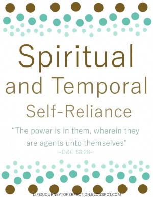 Spiritual and Temporal Self-Reliance