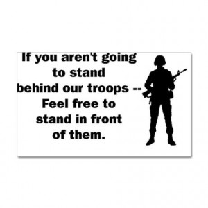 Support Our Troops Rectangle Decal on