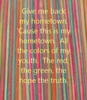Eric Church - My Hometown - song lyrics, song quotes, songs, music ...