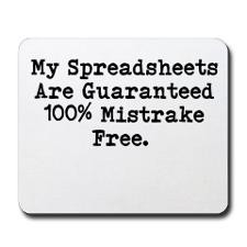 Spreadsheets Quote Funny Office Mousepad for