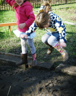 Mud play at preschool is all about designating a space for it, and ...