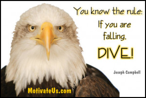 ... quote: You know the rule: If you're falling, dive! By: Joseph Campbell
