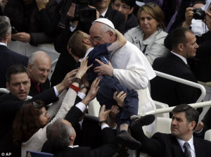 ... parents moved to tears after Pope Francis kisses their disabled son, 8