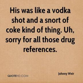 Johnny Weir - His was like a vodka shot and a snort of coke kind of ...