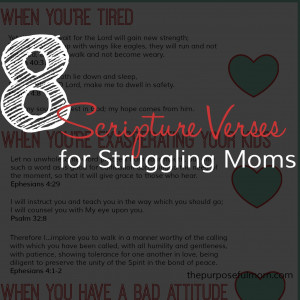 Scripture Verses for Struggling Moms {Free Printable}